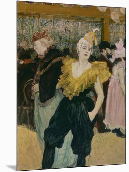 Cha-U-Kao at the Moulin Rouge (Female Clown)-Henri de Toulouse-Lautrec-Mounted Art Print