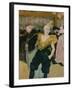 Cha-U-Kao at the Moulin Rouge (Female Clown)-Henri de Toulouse-Lautrec-Framed Art Print