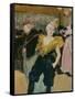 Cha-U-Kao at the Moulin Rouge (Female Clown)-Henri de Toulouse-Lautrec-Framed Stretched Canvas