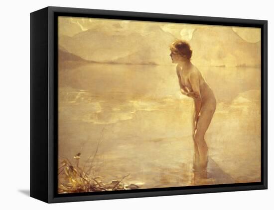 Chabas: September Morn-Paul Chabas-Framed Stretched Canvas