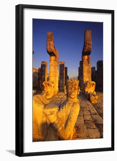 Chac-Mool Statue at the Temple of Warriors Ruins-Bob Krist-Framed Photographic Print