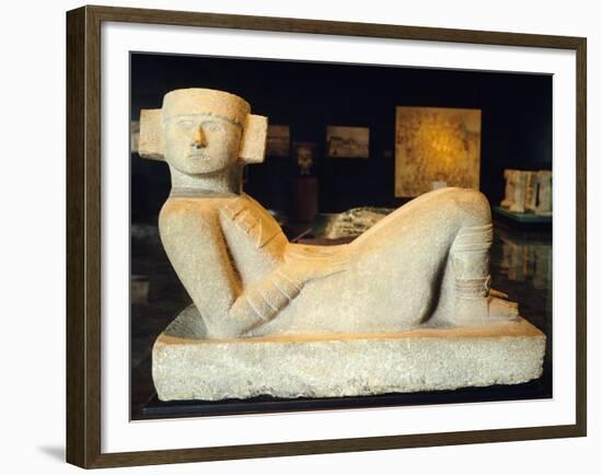 Chac-Mool Statue Originating from the Temple of the Planet Venus, Chichen Itza-null-Framed Giclee Print