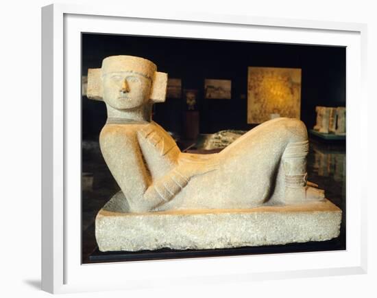 Chac-Mool Statue Originating from the Temple of the Planet Venus, Chichen Itza-null-Framed Giclee Print