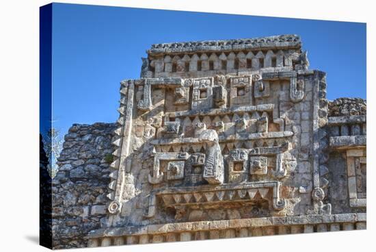 Chac Rain God Mask, the Palace, Xlapak, Mayan Archaeological Site, Yucatan, Mexico, North America-Richard Maschmeyer-Stretched Canvas