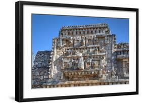 Chac Rain God Mask, the Palace, Xlapak, Mayan Archaeological Site, Yucatan, Mexico, North America-Richard Maschmeyer-Framed Photographic Print