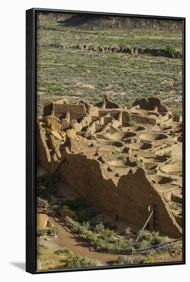 Chaco Ruins in the Chaco Culture Nat'l Historic Park, UNESCO World Heritage Site, New Mexico, USA-Michael Runkel-Framed Photographic Print