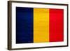 Chad Flag Design with Wood Patterning - Flags of the World Series-Philippe Hugonnard-Framed Art Print