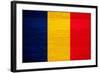 Chad Flag Design with Wood Patterning - Flags of the World Series-Philippe Hugonnard-Framed Art Print