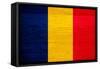 Chad Flag Design with Wood Patterning - Flags of the World Series-Philippe Hugonnard-Framed Stretched Canvas