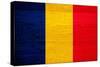 Chad Flag Design with Wood Patterning - Flags of the World Series-Philippe Hugonnard-Stretched Canvas