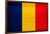 Chad Flag Design with Wood Patterning - Flags of the World Series-Philippe Hugonnard-Framed Art Print