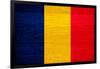 Chad Flag Design with Wood Patterning - Flags of the World Series-Philippe Hugonnard-Framed Art Print