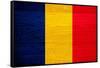 Chad Flag Design with Wood Patterning - Flags of the World Series-Philippe Hugonnard-Framed Stretched Canvas