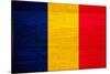 Chad Flag Design with Wood Patterning - Flags of the World Series-Philippe Hugonnard-Stretched Canvas