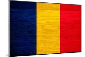 Chad Flag Design with Wood Patterning - Flags of the World Series-Philippe Hugonnard-Mounted Art Print