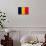 Chad Flag Design with Wood Patterning - Flags of the World Series-Philippe Hugonnard-Stretched Canvas displayed on a wall