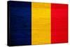 Chad Flag Design with Wood Patterning - Flags of the World Series-Philippe Hugonnard-Stretched Canvas