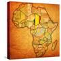 Chad on Actual Map of Africa-michal812-Stretched Canvas