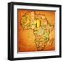 Chad on Actual Map of Africa-michal812-Framed Art Print
