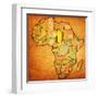 Chad on Actual Map of Africa-michal812-Framed Art Print