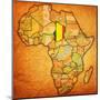 Chad on Actual Map of Africa-michal812-Mounted Art Print