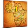 Chad on Actual Map of Africa-michal812-Mounted Art Print