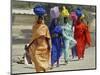 Chadian Refugees Walk Inside a Refugee Camp at the Border Town of Kousseri, Cameroon-null-Mounted Photographic Print
