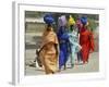 Chadian Refugees Walk Inside a Refugee Camp at the Border Town of Kousseri, Cameroon-null-Framed Photographic Print