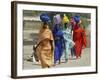 Chadian Refugees Walk Inside a Refugee Camp at the Border Town of Kousseri, Cameroon-null-Framed Photographic Print