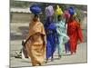 Chadian Refugees Walk Inside a Refugee Camp at the Border Town of Kousseri, Cameroon-null-Mounted Photographic Print