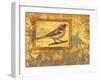 Chaffinch on Golden Background-Maria Rytova-Framed Giclee Print