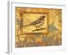 Chaffinch on Golden Background-Maria Rytova-Framed Giclee Print