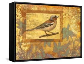 Chaffinch on Golden Background-Maria Rytova-Framed Stretched Canvas