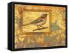 Chaffinch on Golden Background-Maria Rytova-Framed Stretched Canvas