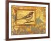 Chaffinch on Golden Background-Maria Rytova-Framed Giclee Print