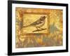 Chaffinch on Golden Background-Maria Rytova-Framed Giclee Print