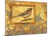 Chaffinch on Golden Background-Maria Rytova-Mounted Giclee Print