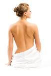 Back Beautiful Woman on White Background-chagin-Mounted Photographic Print