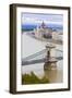 Chain Bridge across the Danube, Budapest, Hungary, Europe-Michael Runkel-Framed Photographic Print