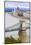 Chain Bridge across the Danube, Budapest, Hungary, Europe-Michael Runkel-Mounted Photographic Print