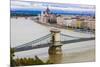 Chain Bridge across the River Danube, Budapest, Hungary, Europe-Michael Runkel-Mounted Photographic Print