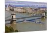 Chain Bridge across the River Danube, Budapest, Hungary, Europe-Michael Runkel-Mounted Photographic Print