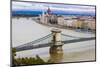 Chain Bridge across the River Danube, Budapest, Hungary, Europe-Michael Runkel-Mounted Photographic Print