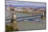 Chain Bridge across the River Danube, Budapest, Hungary, Europe-Michael Runkel-Mounted Photographic Print