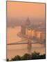 Chain Bridge and Danube River, Budapest, Hungary-Jon Arnold-Mounted Photographic Print