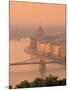 Chain Bridge and Danube River, Budapest, Hungary-Jon Arnold-Mounted Photographic Print
