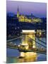 Chain Bridge and Danube River, Budapest, Hungary-Doug Pearson-Mounted Photographic Print
