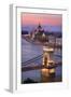 Chain Bridge and Parliament Building in Budapest-Jon Hicks-Framed Photographic Print