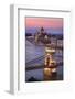 Chain Bridge and Parliament Building in Budapest-Jon Hicks-Framed Photographic Print
