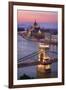 Chain Bridge and Parliament Building in Budapest-Jon Hicks-Framed Photographic Print